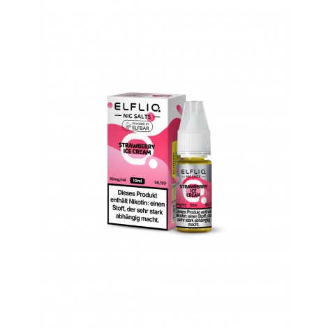 ELFLIQ - Strawberry Ice Cream - Nikotinsalz Liquid - 10mg/ml