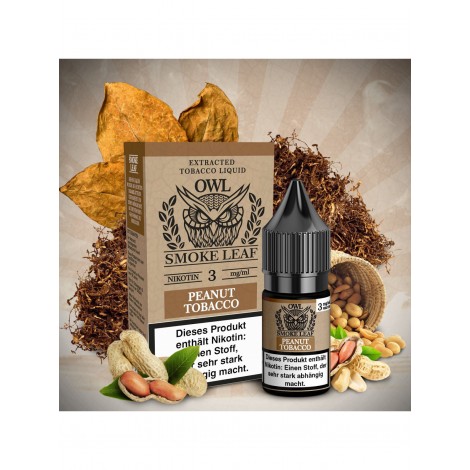 OWL Smoke Leaf Peanut Tobacco Aroma Nikotinliquid 10 ml 3 mg