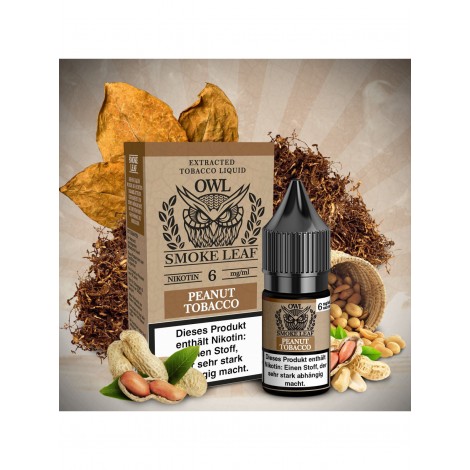 OWL Smoke Leaf Peanut Tobacco Aroma Nikotinliquid 10 ml 6 mg